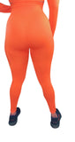 Cheeky Mesh Leggings Orange