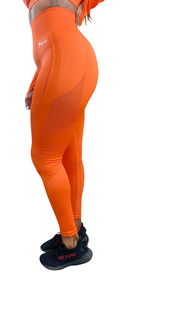 Cheeky Mesh Leggings Orange – Boldstar Activewear
